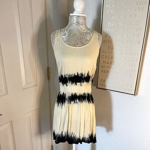 Black and cream tie dye sundress